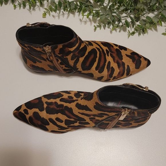 Sole Society Keema Fur Leopard Print Booties - Picture 13 of 13